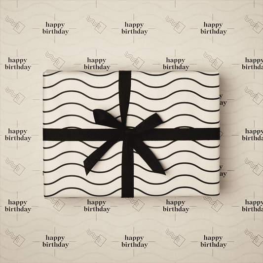 Wave & Airmail Wrapping Paper