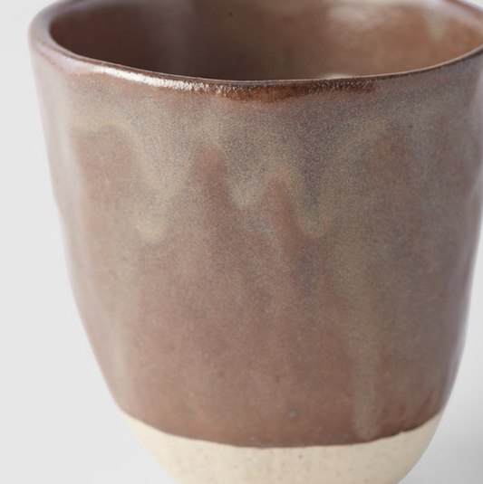 Lopsided mug mushroom grey 9.5cm