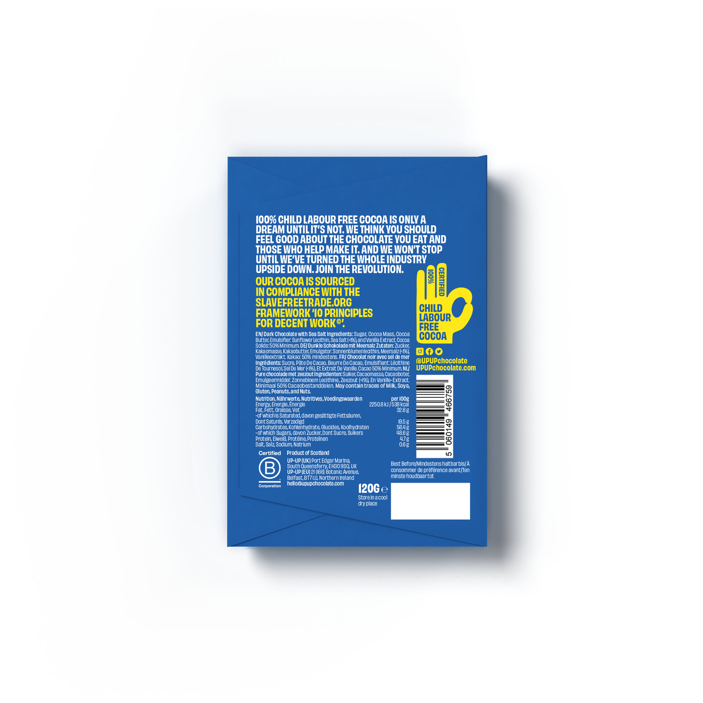 Sea Salt Dark Chocolate Bar 120G/4.2OZ