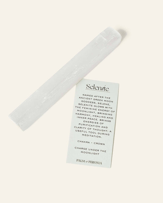 Raw Selenite Wand – cleansing natural crystal